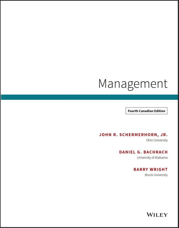 management 4e canadian Schermerhorn pdf